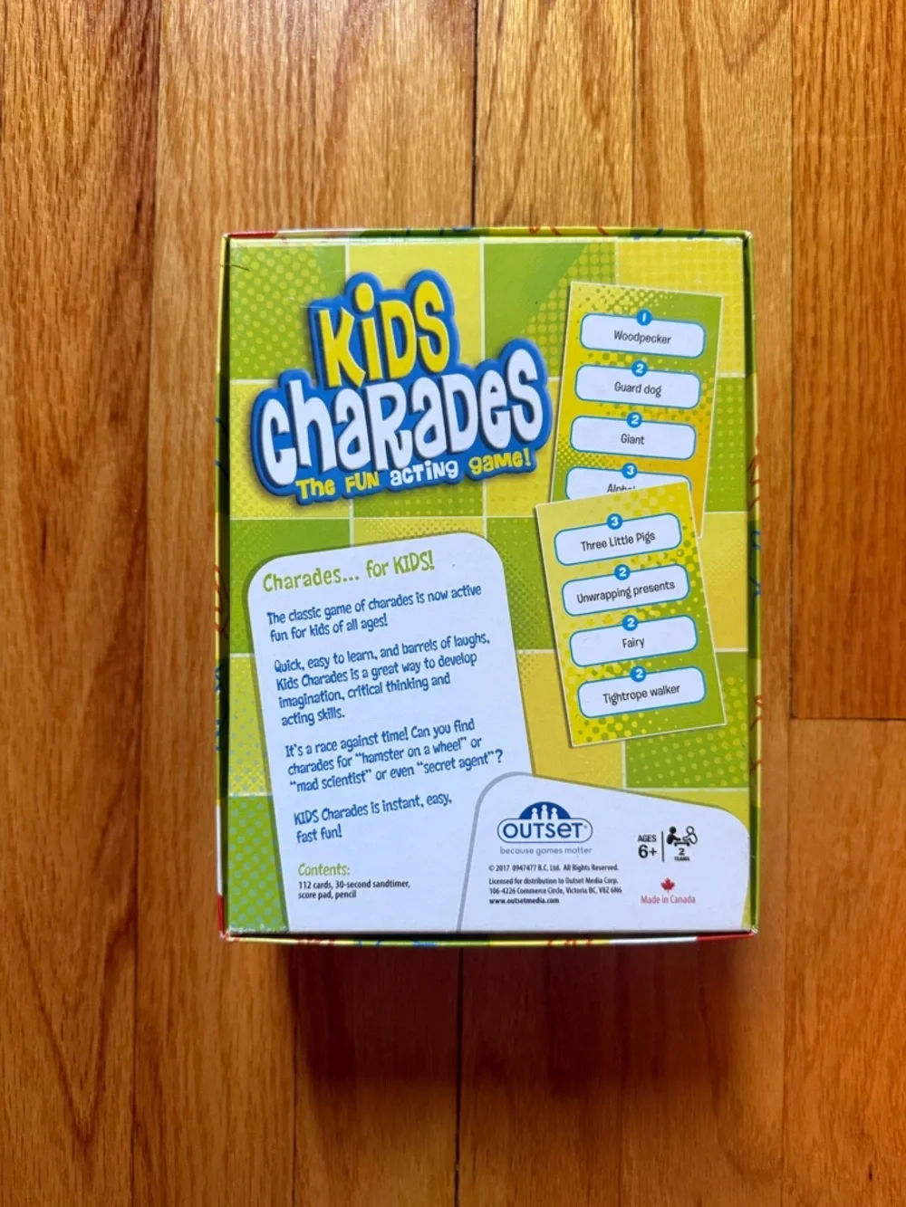 Kids Charades Board Game‎ by Outset - Yellow/Blue